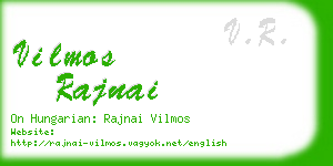 vilmos rajnai business card